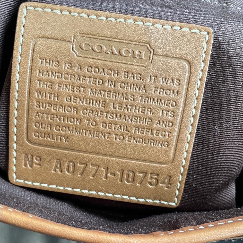Coach Signature Messenger Bag with Colorful Accents - Picture 6 of 16